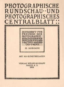„Photographische Rundschau“ 1908
