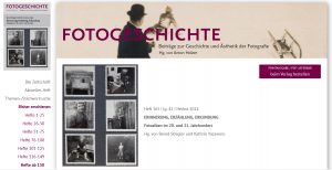 Bildschirmfoto der Webseite "Fotogeschichte"