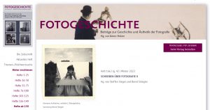 Aktuelles Heft der „FOTOGESCHICHTE“: <br />Schreiben über Fotografie II