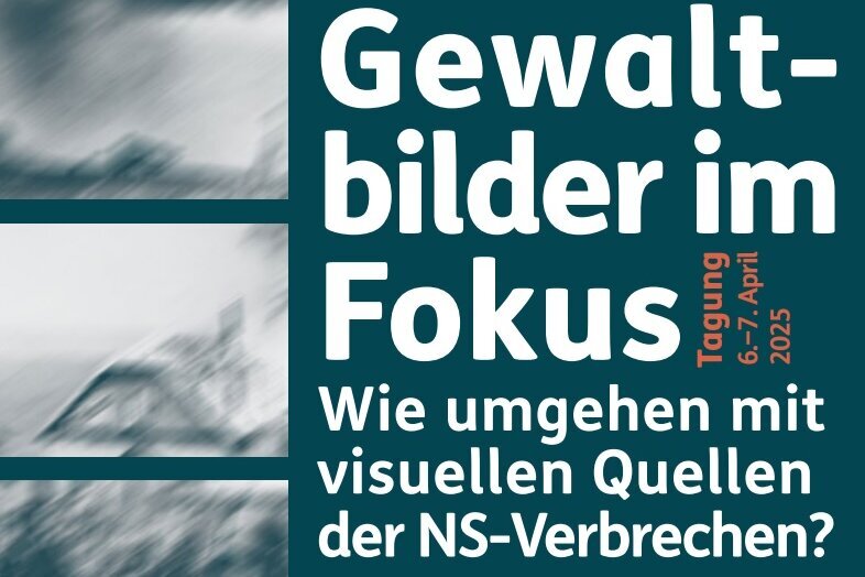 Flyer mit drei unscharfen Fotos und Schrift