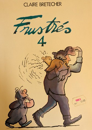 Farbige Comic-Zeichnung einer Frau mit zwei Kindern